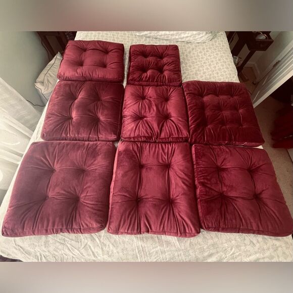 Bed Pillows - Couch Pillows - Burgundy Red - 6 count - Picture 4 of 4